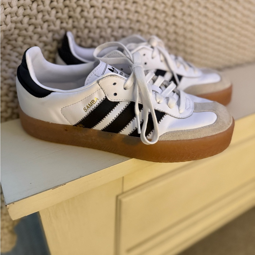 Adidas Sambas Cloud White Gum Black Sole Sneakers